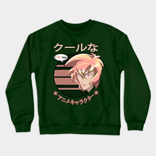 anime manga style handsome guy Crewneck Sweatshirt